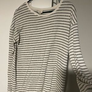 A New Day; size Medium; gray/white stripe